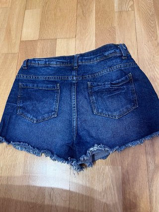Shorts Vaqueros Deshilachados Azul Talla 32
