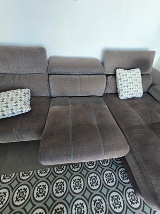 Sofá Chaise Longue XL Gris Extensible