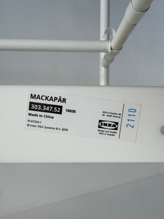 Perchero Zapatero IKEA Mackapär Blanco