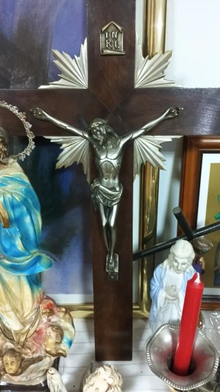 Lote Cruces Religiosas Bronce y Metal