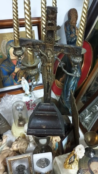Lote Cruces Religiosas Bronce y Metal