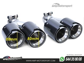 DIFUSOR TRASERO BRILLO BMW SERIE 5 F10/F11 + COLAS DOBLES CARBONO