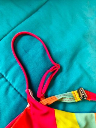 Bikini completo Talla M Rayas Multicolor