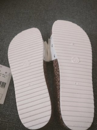 Sandalias Inside Mujer Talla 38 Marrón y Blanco
