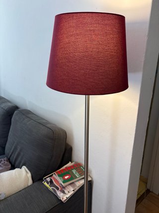 Lampada da terra granata