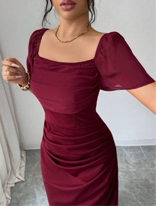 Vestido largo rojo elegante