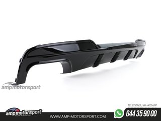 DIFUSOR TRASERO BRILLO BMW SERIE 5 F10/F11 + COLAS DOBLES NEGRAS