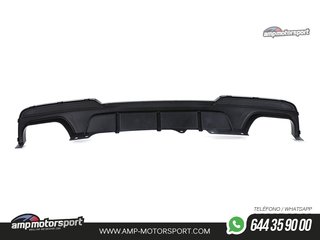 DIFUSOR TRASERO BRILLO BMW SERIE 5 F10/F11 + COLAS DOBLES NEGRAS