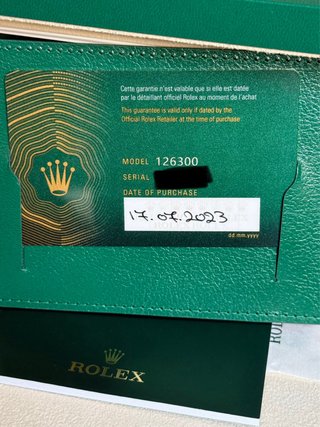 Rolex Datejust 41 Rhodium 126300 Full Set 2023