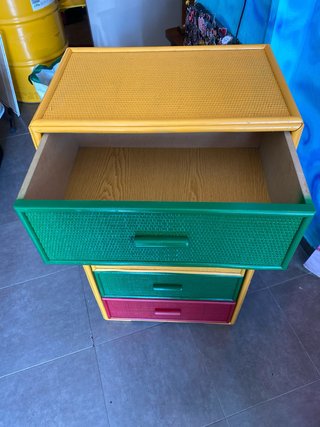 Cajonera Vintage Mimbre y Madera