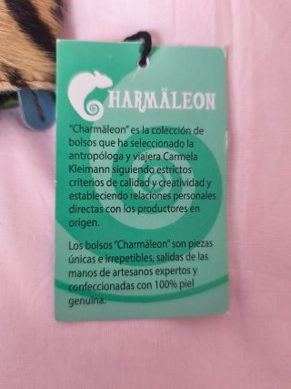 Monedero Charmäleon Pelo y Cuero Verde Nuevo!