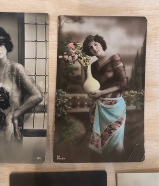 Lote 8 Postales Antiguas Mujeres Vintage