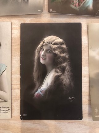 Lote 8 Postales Antiguas Mujeres Vintage