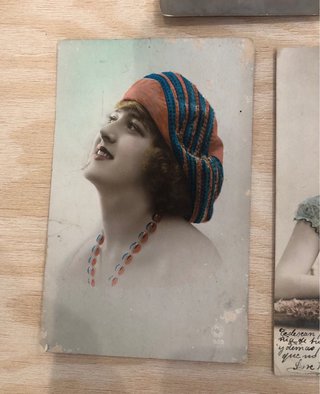 Lote 8 Postales Antiguas Mujeres Vintage