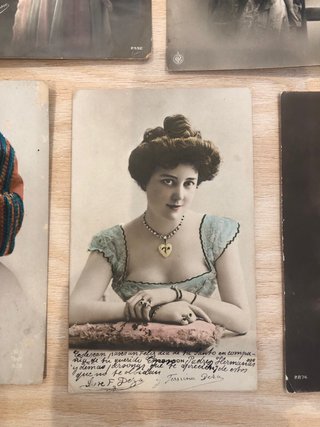 Lote 8 Postales Antiguas Mujeres Vintage