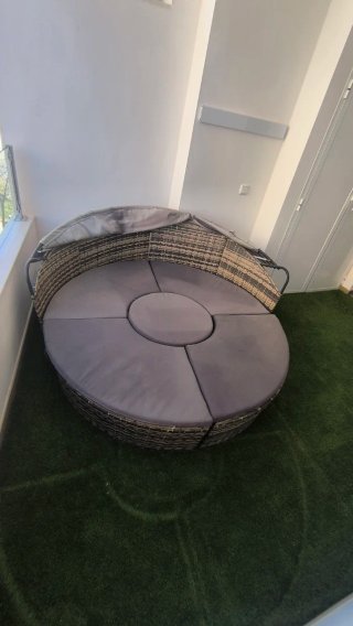 Sofá Cama de Jardín / Isla Solar de Polirratán