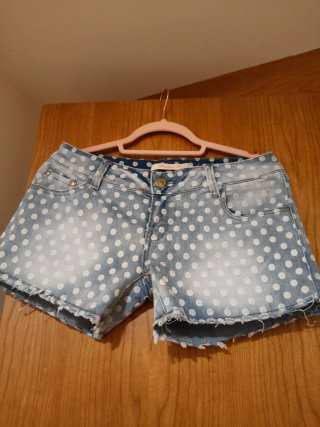 Shorts vaqueros lunares elásticos