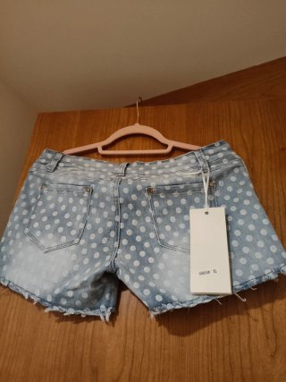 Shorts vaqueros lunares elásticos