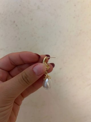 Orecchini pendenti donna oro perla