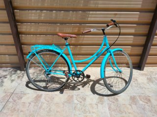 Bicicleta azul vintage