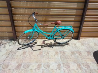 Bicicleta azul vintage