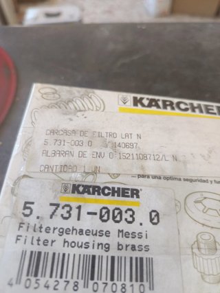 Carcasa Filtro Karcher Latón.