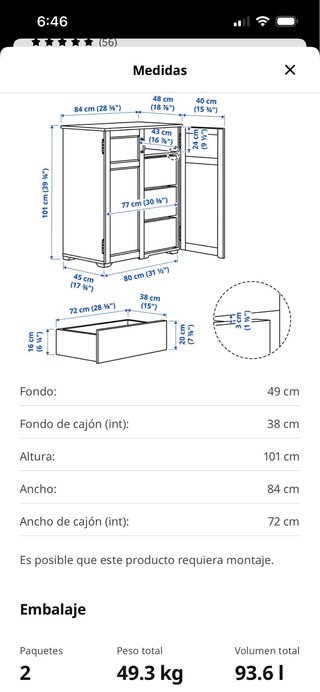 Cómoda Ikea Blanca Madera