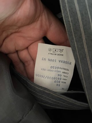 Completo gessato uomo taglia 54. Giacca e Pantalon