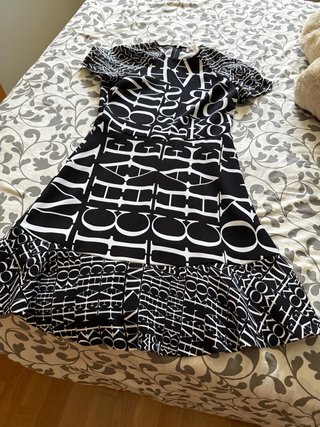 Vestido Michael Kors Talla XS Negro Blanco