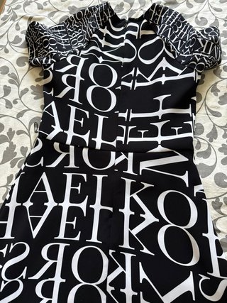Vestido Michael Kors Talla XS Negro Blanco