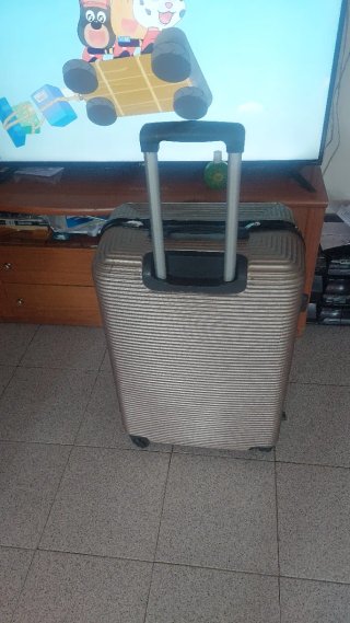 Maleta rígida dorada/plateada 66x46x29