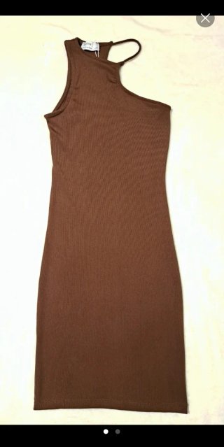 Vestido NUEVO BERSHKA mujer canalé verano