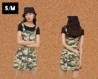 Vestido Camuflaje Cremallera Talla S