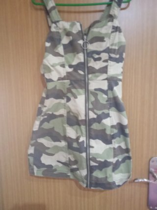 Vestido Camuflaje Cremallera Talla S
