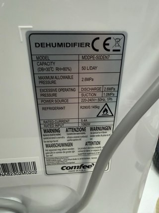 Deumidificatore Comfee 50L