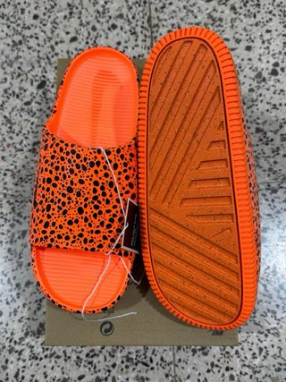 Chanclas Nike Calm Slide Print Naranja