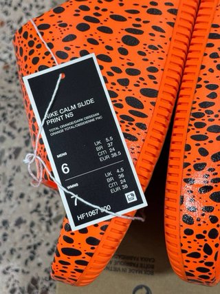 Chanclas Nike Calm Slide Print Naranja