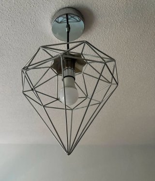 Lámpara Techo Geométrica Plata