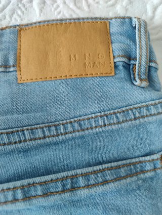 Pantalón vaquero Mango Man azul skinny talla 40