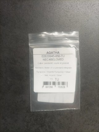 Collar corto Agatha Paris Plata Turquesa