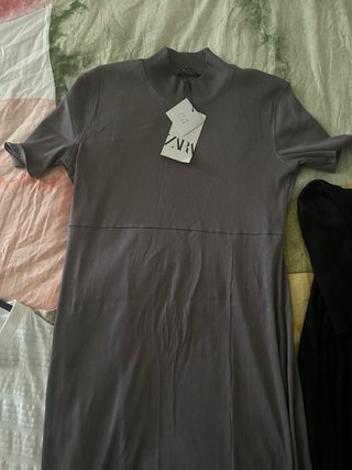 Vestidos Talla L Negro y Gris