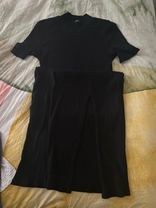 Vestidos Talla L Negro y Gris