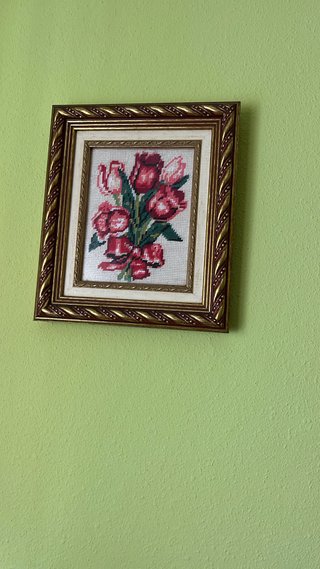 Cuadro decorativo mujer y flores