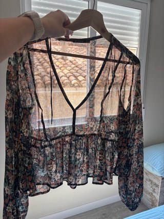 Blusa gasa estampado floral