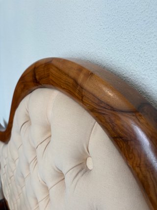 Cama Matrimonio Madera Cabecero Acolchado