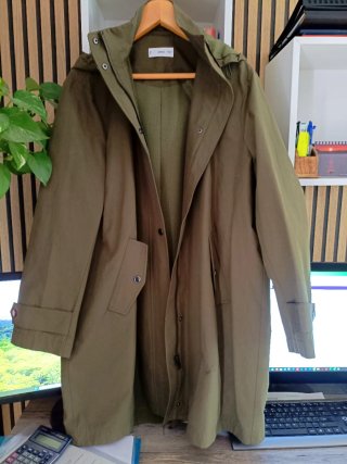 Chaqueta / Gabardina Mango Verde Oliva T-1XL