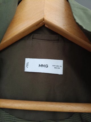 Chaqueta / Gabardina Mango Verde Oliva T-1XL