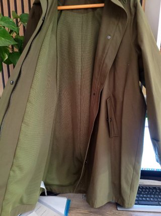 Chaqueta / Gabardina Mango Verde Oliva T-1XL