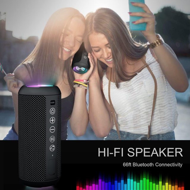 Altavoz Bluetooth Ortizan con luz LED de colores
