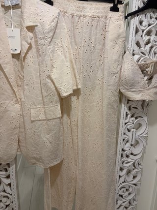 Set donna beige cotone nuovo